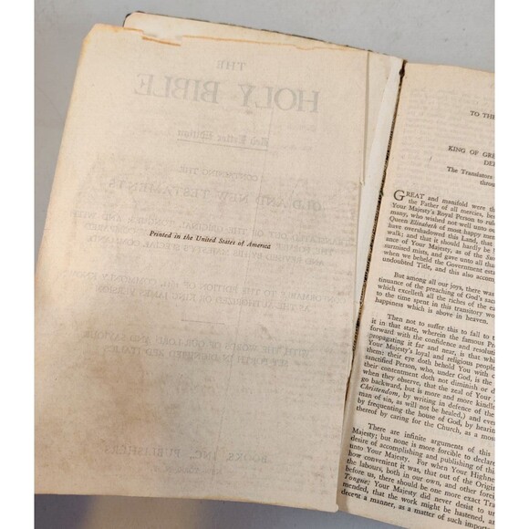 Vintage Holy Bible Red Letter Edition King James Concordance No Date - Picture 11 of 11